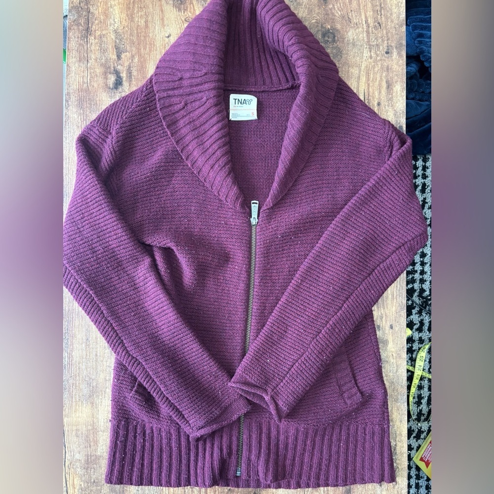TNA Sweater from Aritzia - size small burgundy